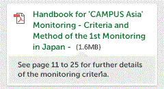 Handbook for 'CAMPUS Asia' Monitoring - Criteria andMethod of the 1st Monitoring in Japan -