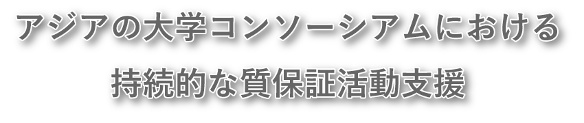 アジアの大学コンソーシアムにおける持続的な質保証活動支援